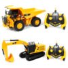 COMBO Miniatura Escavadeira Hidráulica CAT 336 1:35 + Caminhão de Mineração 770